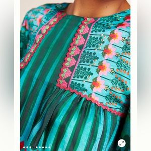 Pure SILK Anthropologie Siddhartha Bansal Lahiri Blouse Size Small